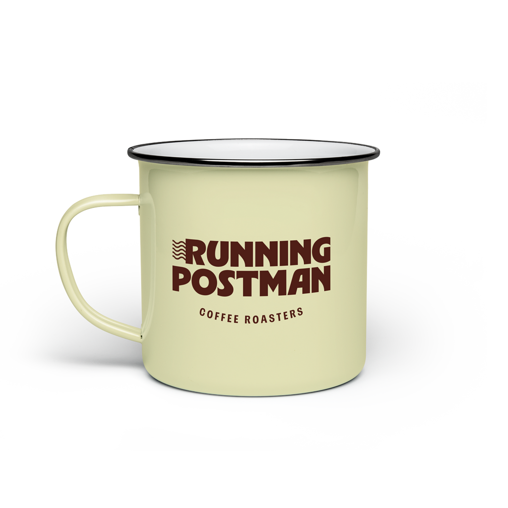 Running Postman Busso Enamel Mug