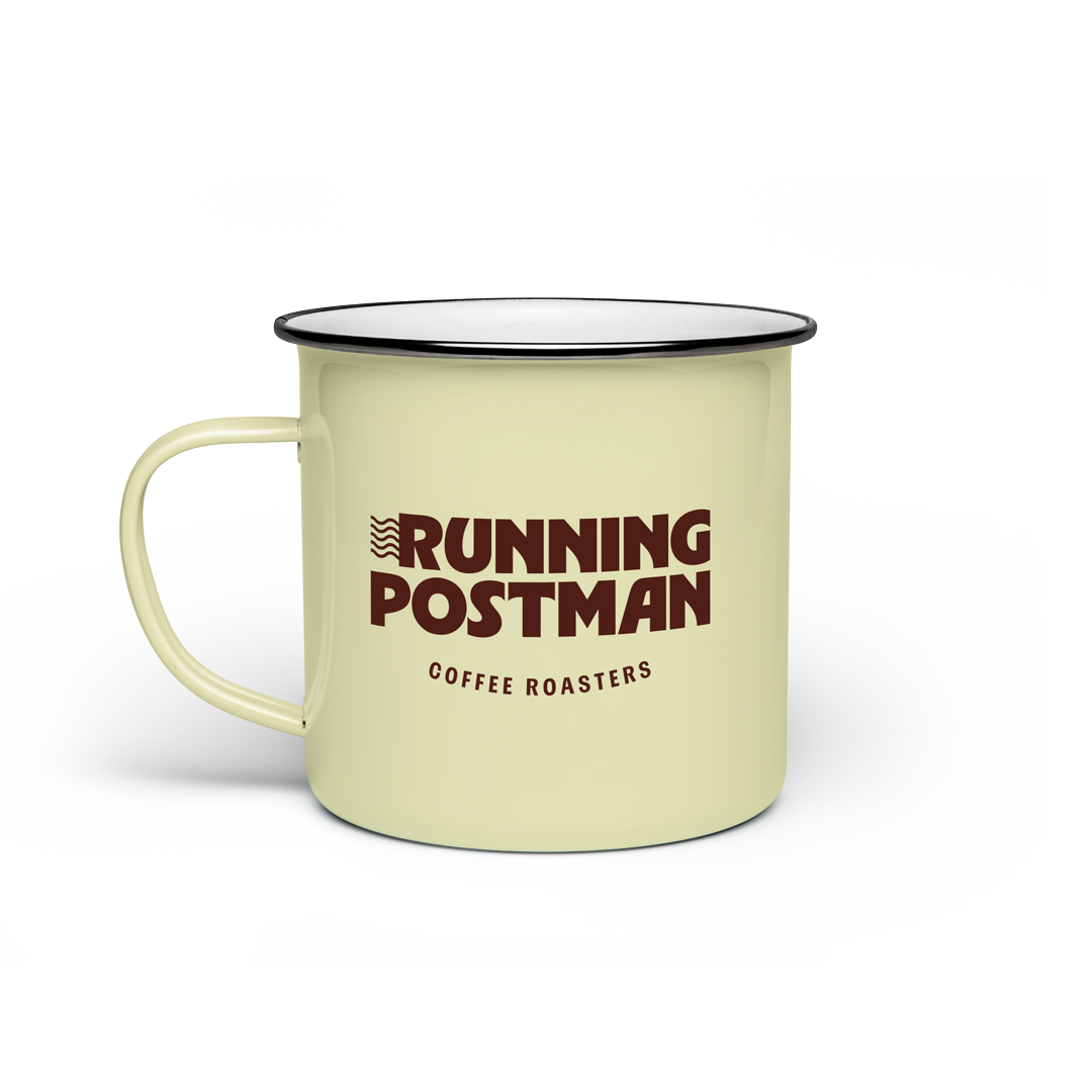 Running Postman Busso Enamel Mug
