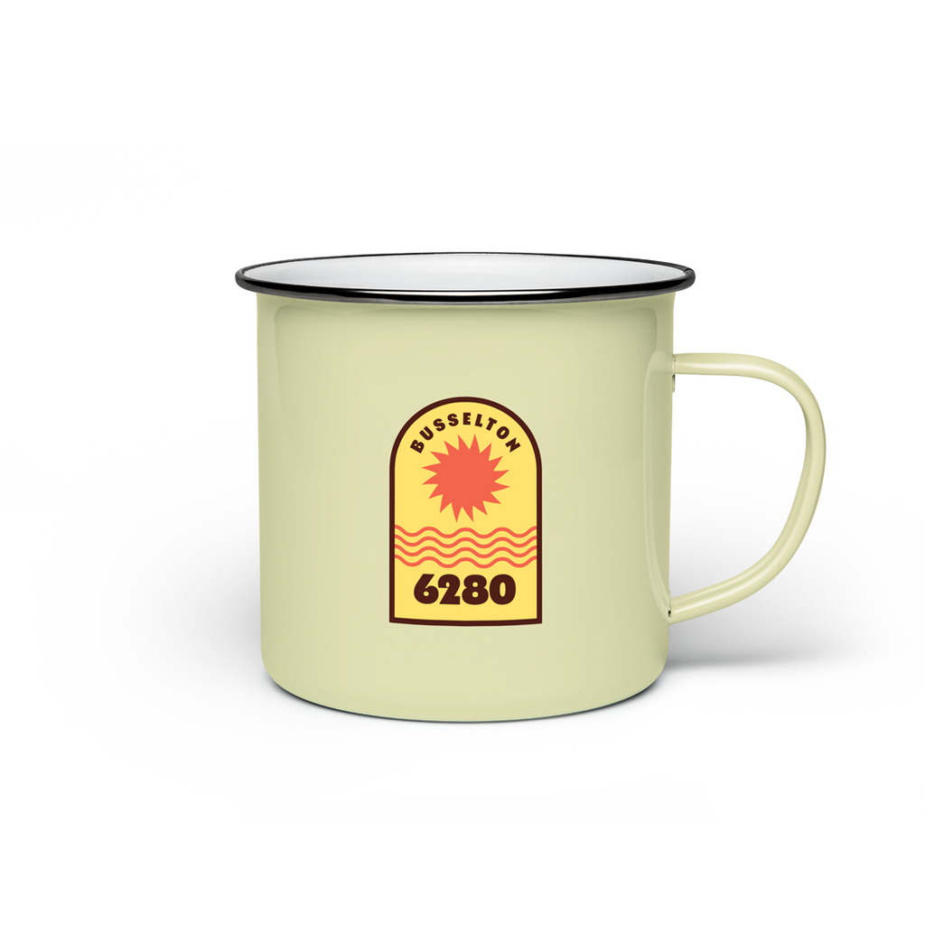 Running Postman Busso Enamel Mug